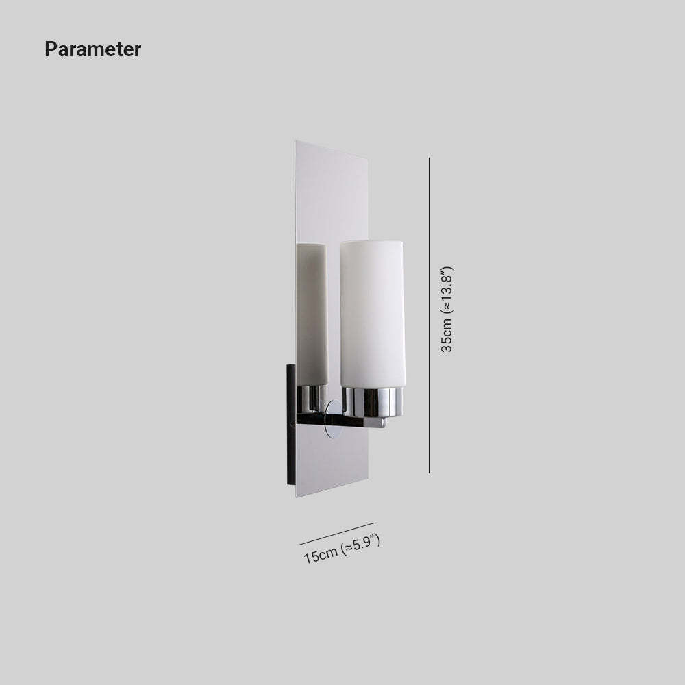 Quinn Wall Lamp Dimensions - Metal and Glass Lighting