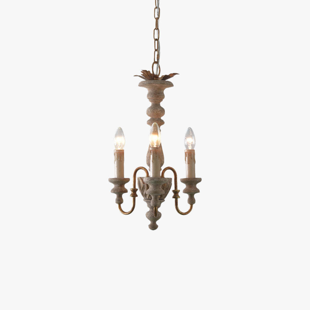 Alessio Rustic French Wood Chandelier