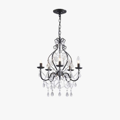 Black Silva Crystal Chandelier for Restaurant or Dining Room
