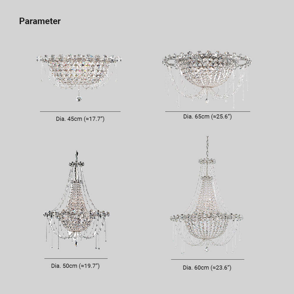 Marilyn Chandelier Size Options - Italian Crystal Lighting