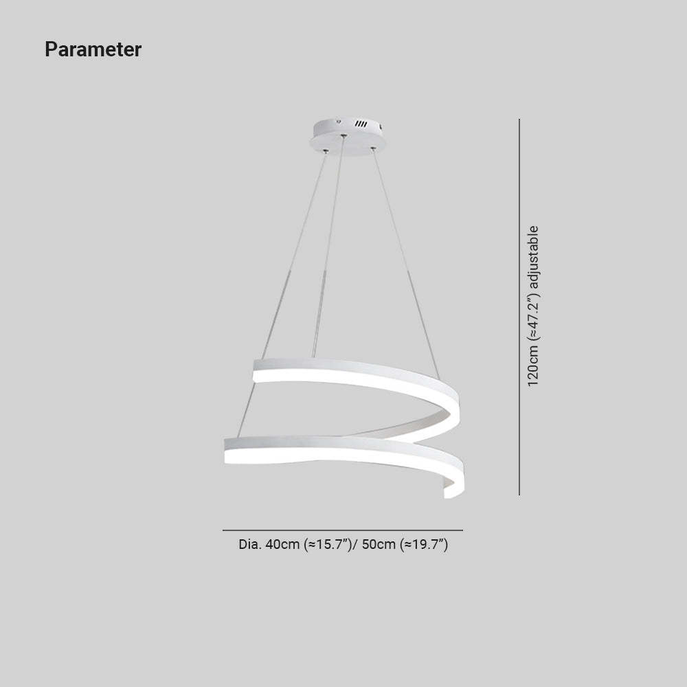 Arisha chandelier dimensions: modern LED lighting fixture.