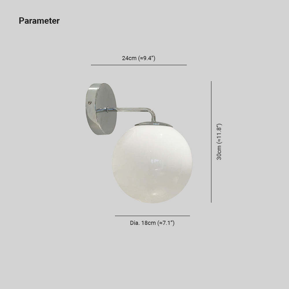 Valentina Wall Lamp Dimensions - 24cm, 30cm, 18cm