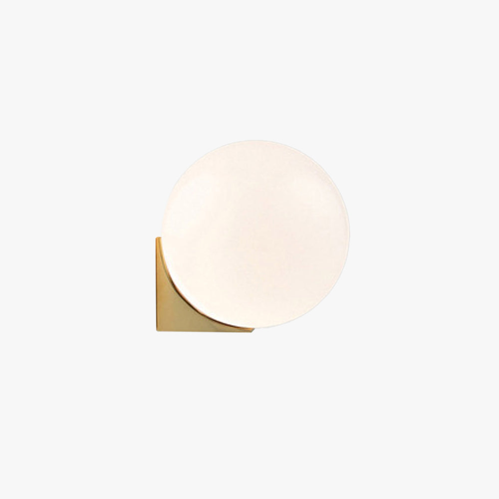 Valentina Simple Indoor Wall Lamp Golden with Milk White