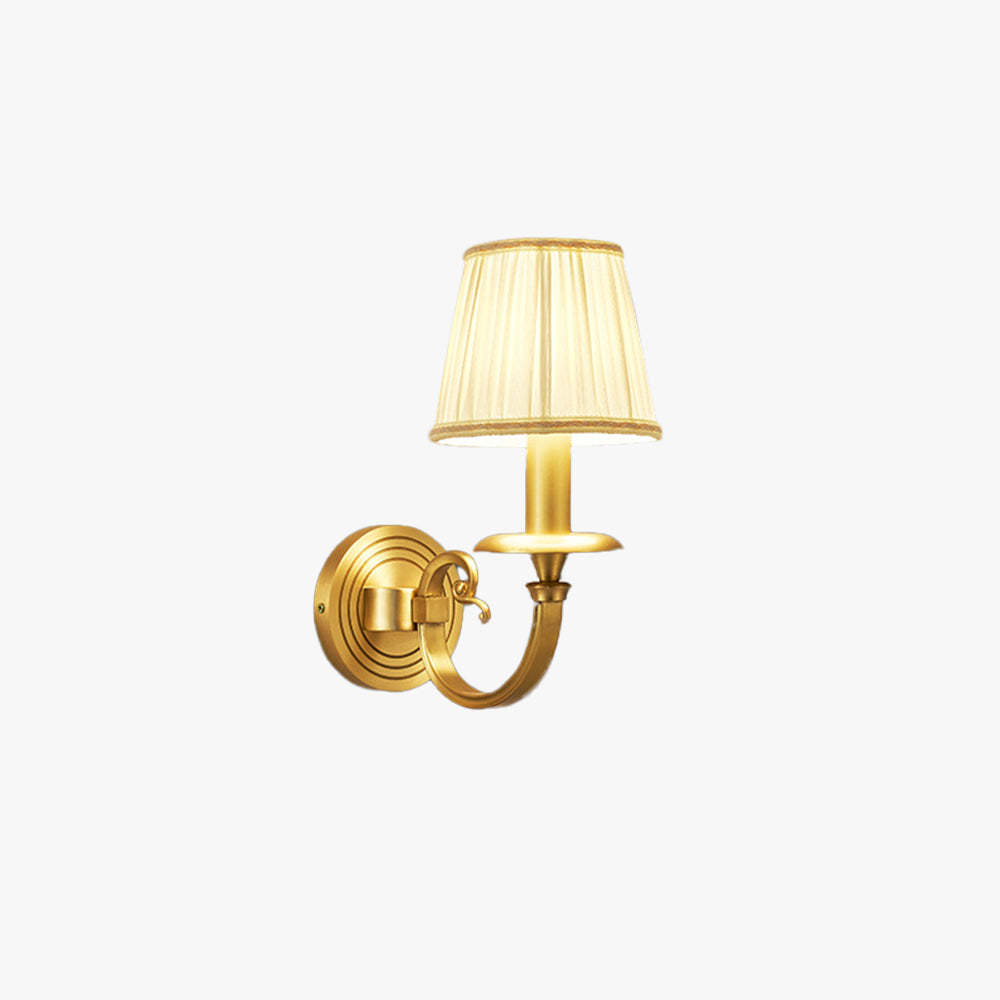 Alessio Wall Lamp - Metal and Fabric Indoor Lighting Alessio Decorative Indoor Wall Lamp Metal Fabric Living Room Bedroom