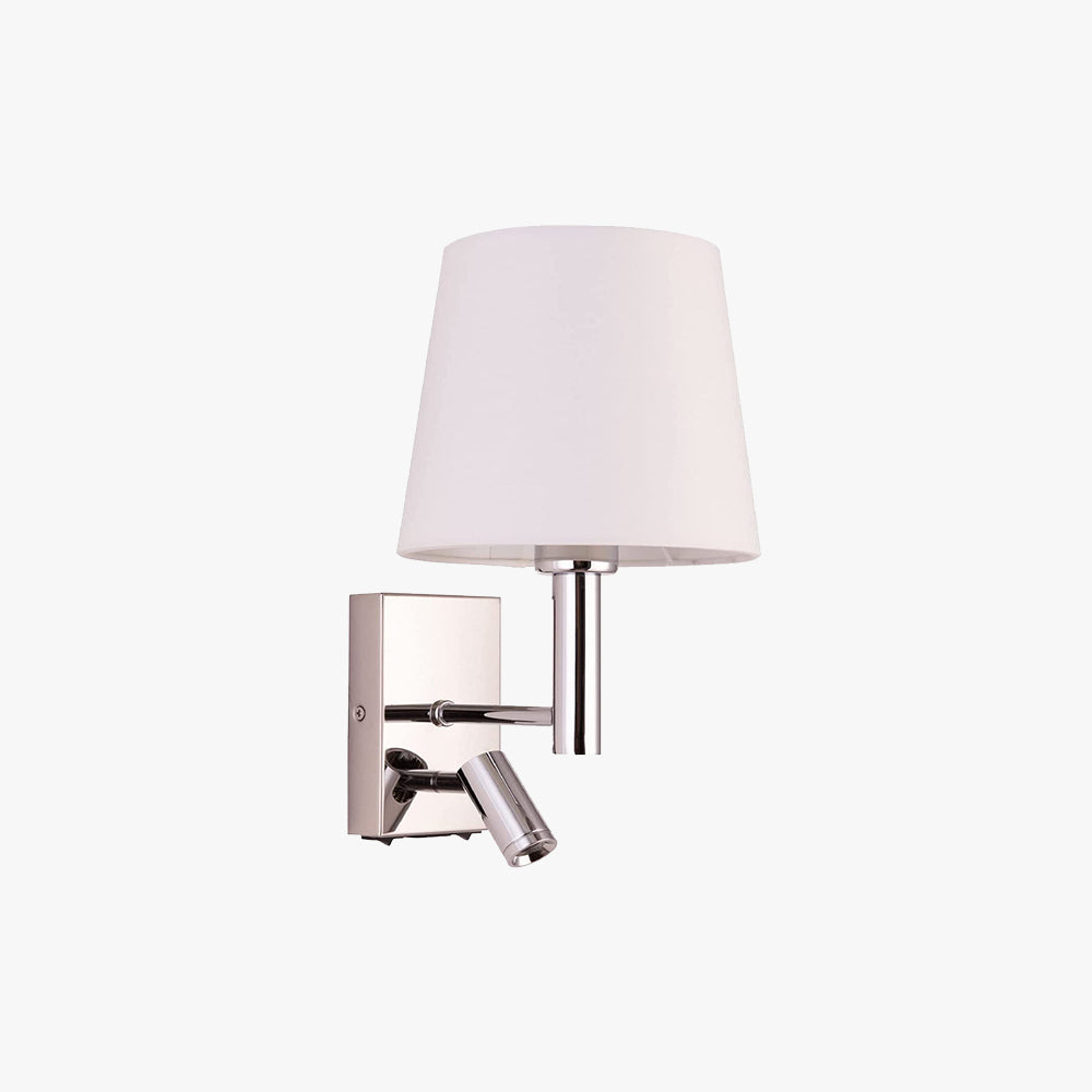 Renée Decorative Wall Lamp, Fabric Shade, Bedroom or Living Room Lighting