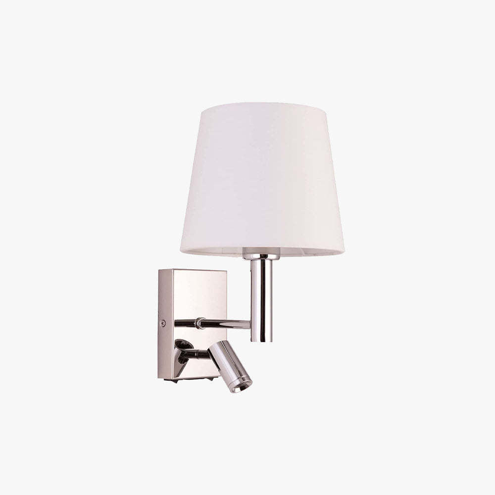 Renée Decorative Wall Lamp, Fabric Shade, Bedroom or Living Room Lighting
