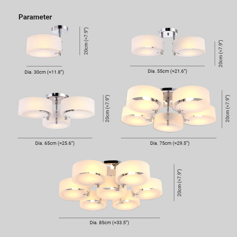 Quinn Flush Mount Ceiling Light Dimensions