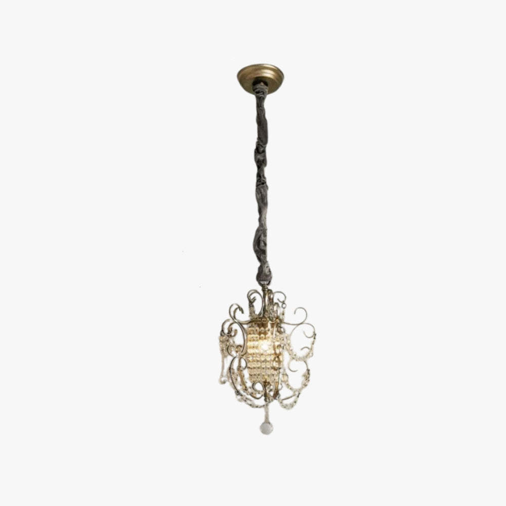 Alessio Modern Metal Crystal Pendant Light