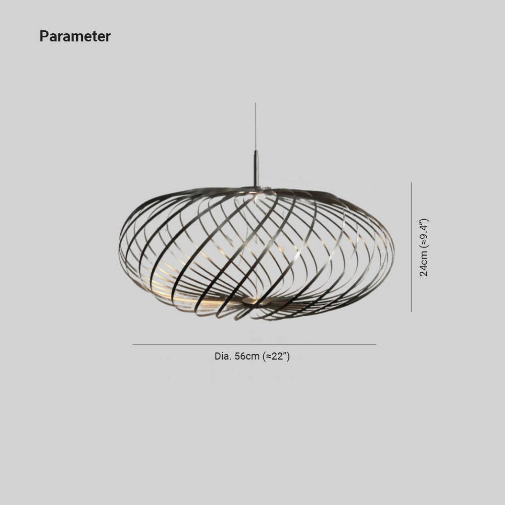 Quinn Industrial Hollow Metal Pendant Light Dimensions