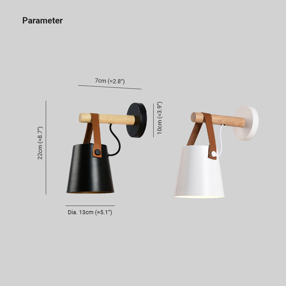 Alessio Metal Wood Wall Lamp Dimension, Bedroom Lighting