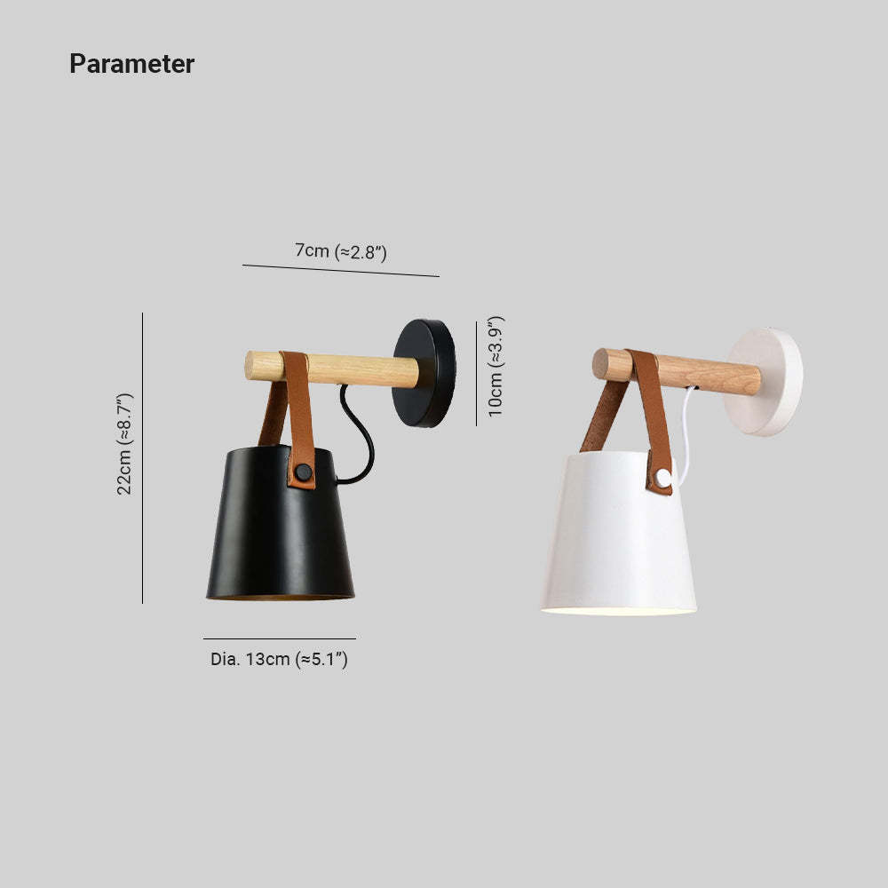 Alessio Metal Wood Wall Lamp Dimension, Bedroom Lighting