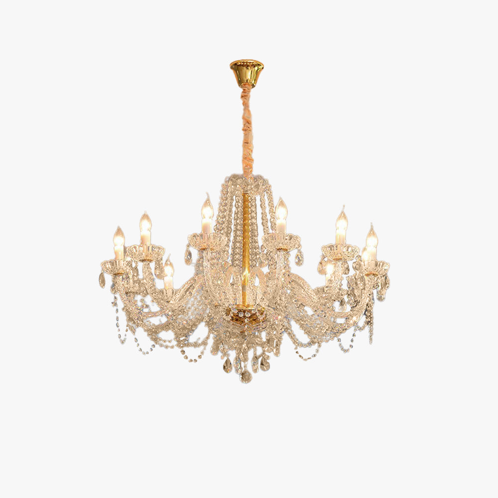 Kristy LED Chandelier Crystal Metal Glass
