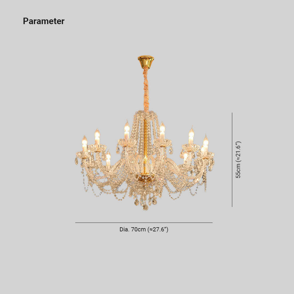 Kristy Chandelier Dimensions: 70cm Diameter, 55cm Height