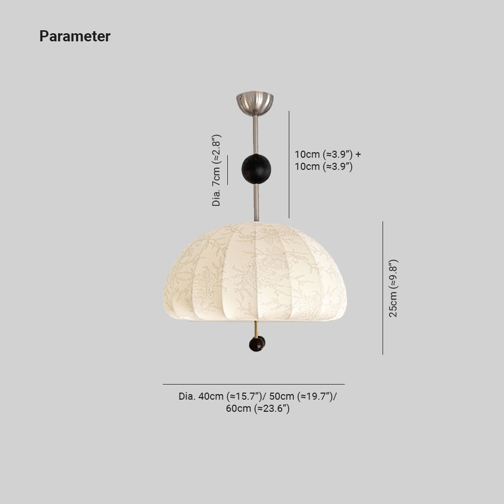Ritta Retro Pendant Light Dimensions - Study/Bedroom