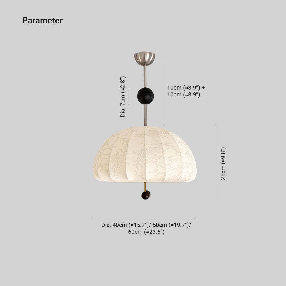 Ritta Retro Pendant Light Dimensions - Study/Bedroom