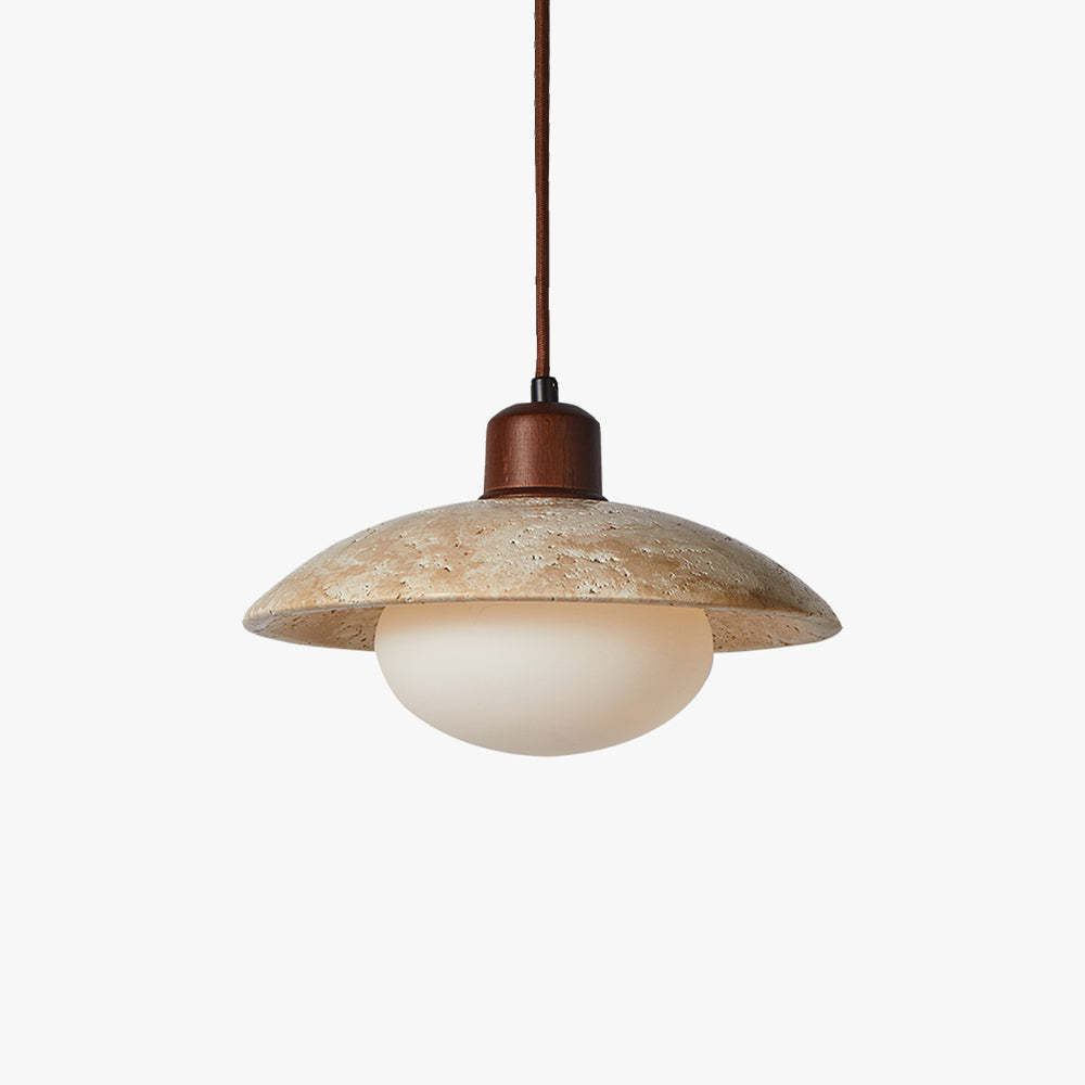 Hailie Wabi-Sabi Retro Circle Glass LED Pendant Light for dining room or bedroom