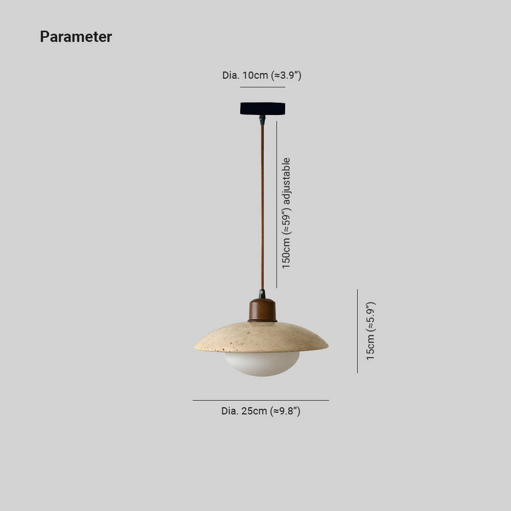 Hailie Wabi-Sabi Pendant Light dimensions