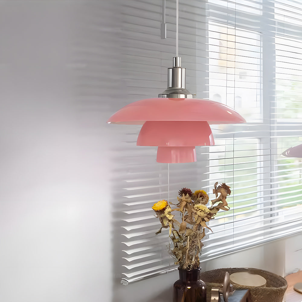 Pink Hailie Pendant Light in Dining Room