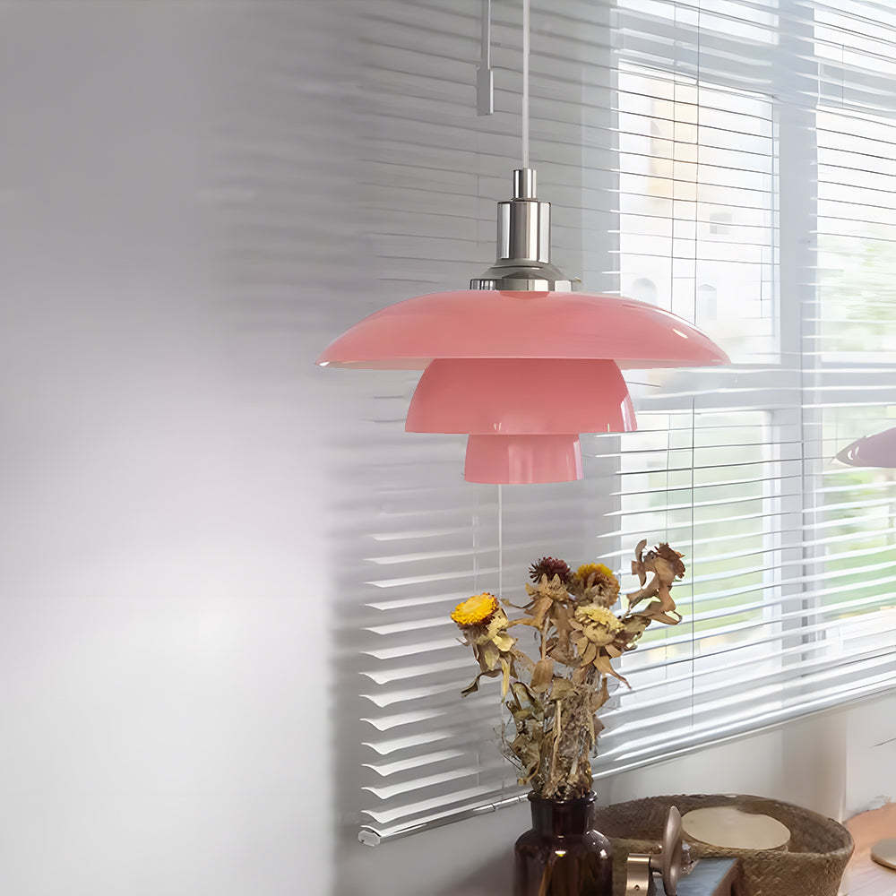 Pink Hailie Pendant Light in Dining Room
