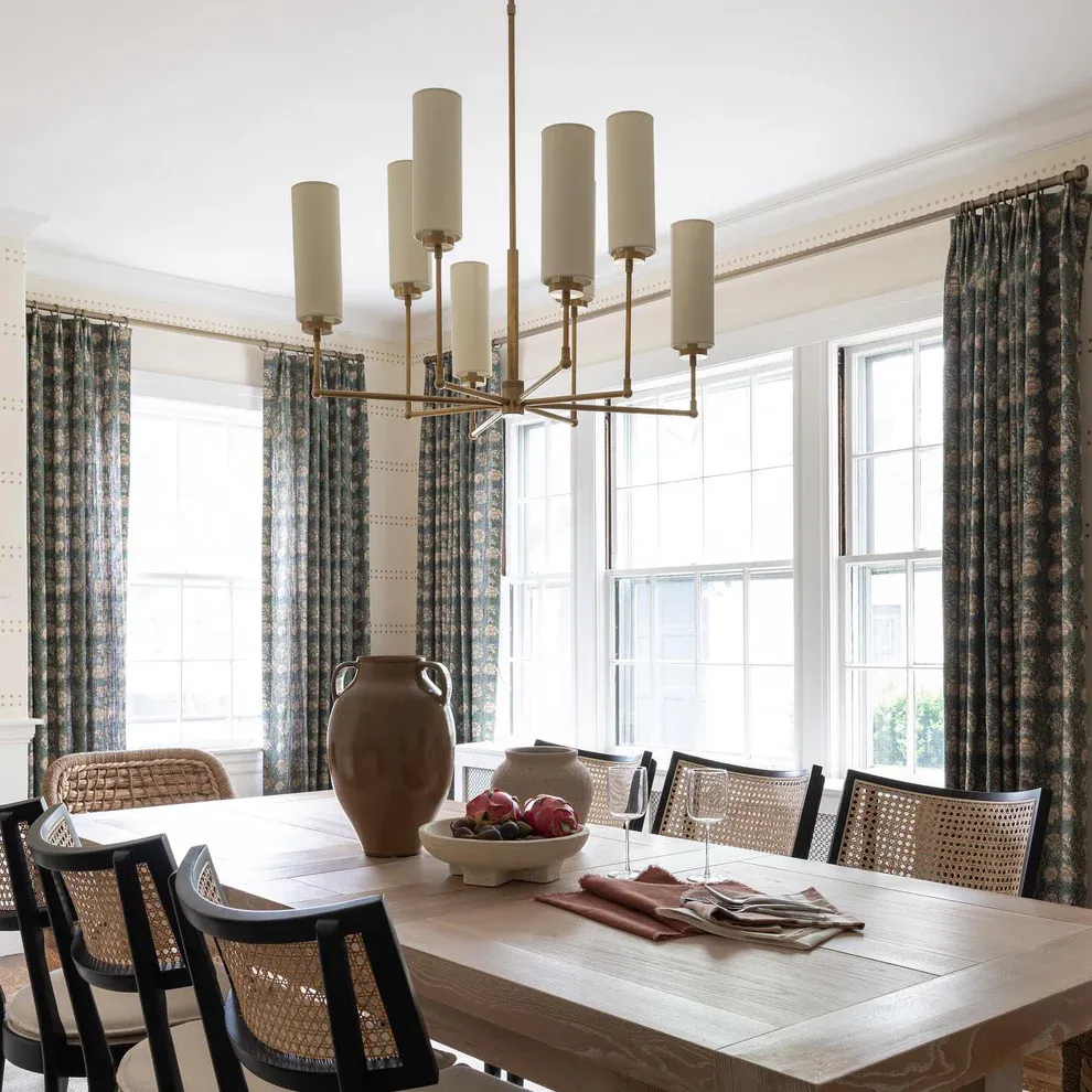 Alessio Modern Classical Brass Fabric Chandelier Shades Living Dining Room