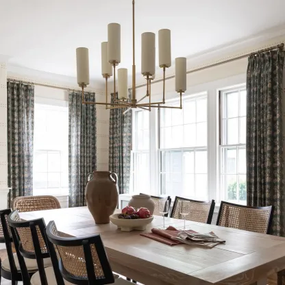 Alessio Modern Classical Brass Fabric Chandelier Shades Living Dining Room