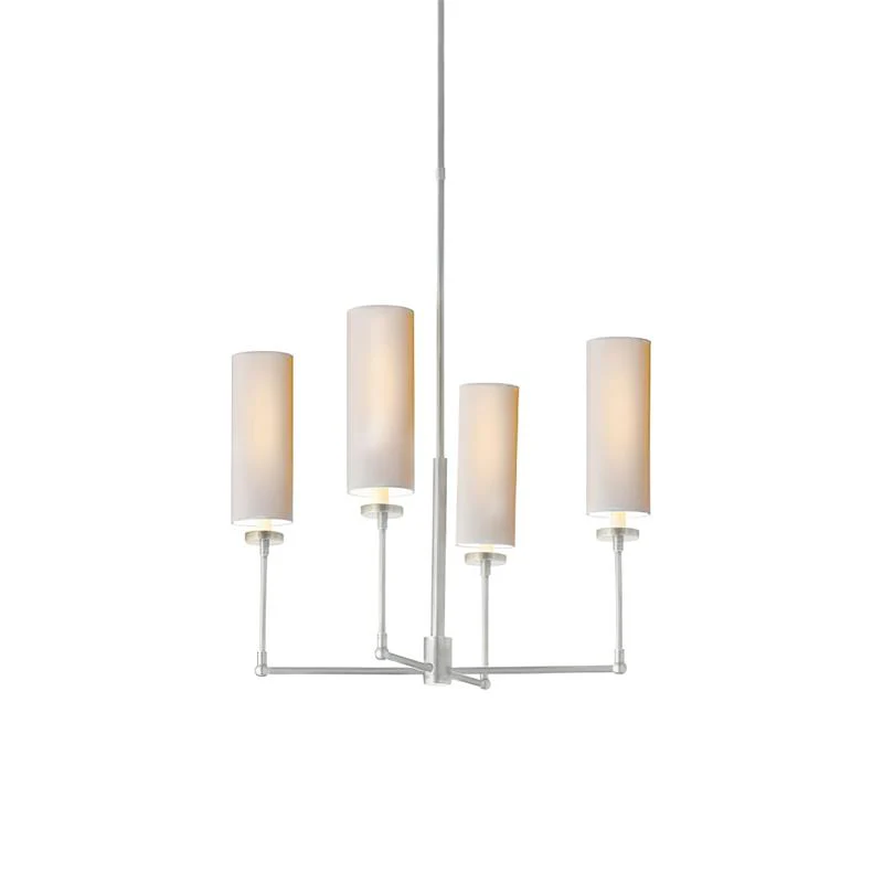 Alessio Modern Classical Brass Fabric Chandelier Shades Living Dining Room