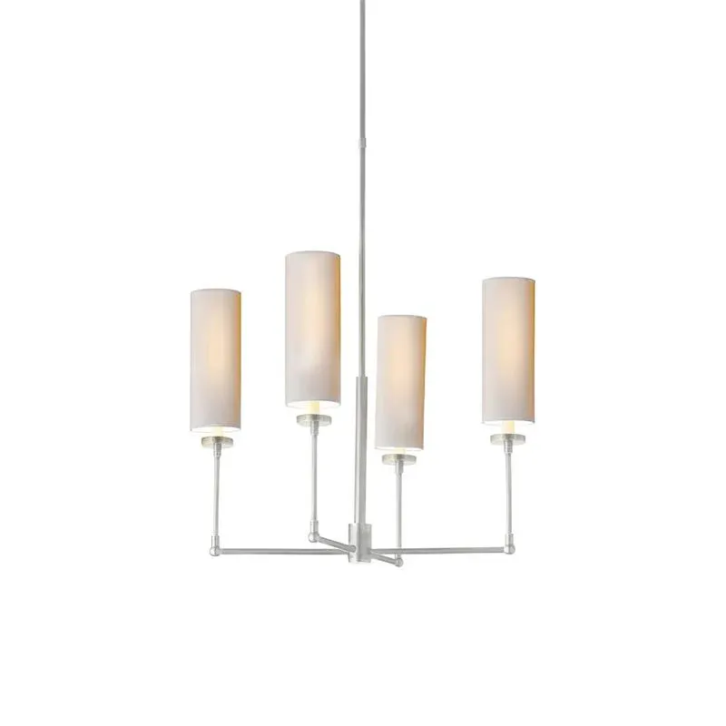 Alessio Modern Classical Brass Fabric Chandelier Shades Living Dining Room