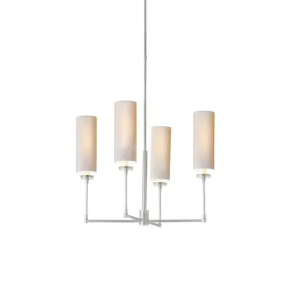 Alessio Modern Classical Brass Fabric Chandelier Shades Living Dining Room