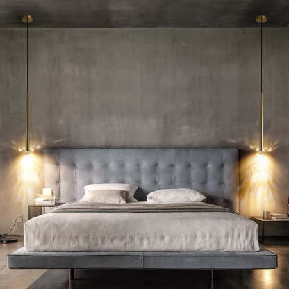 Carr Pendant Light, Modern Metal Fixture in Bedroom