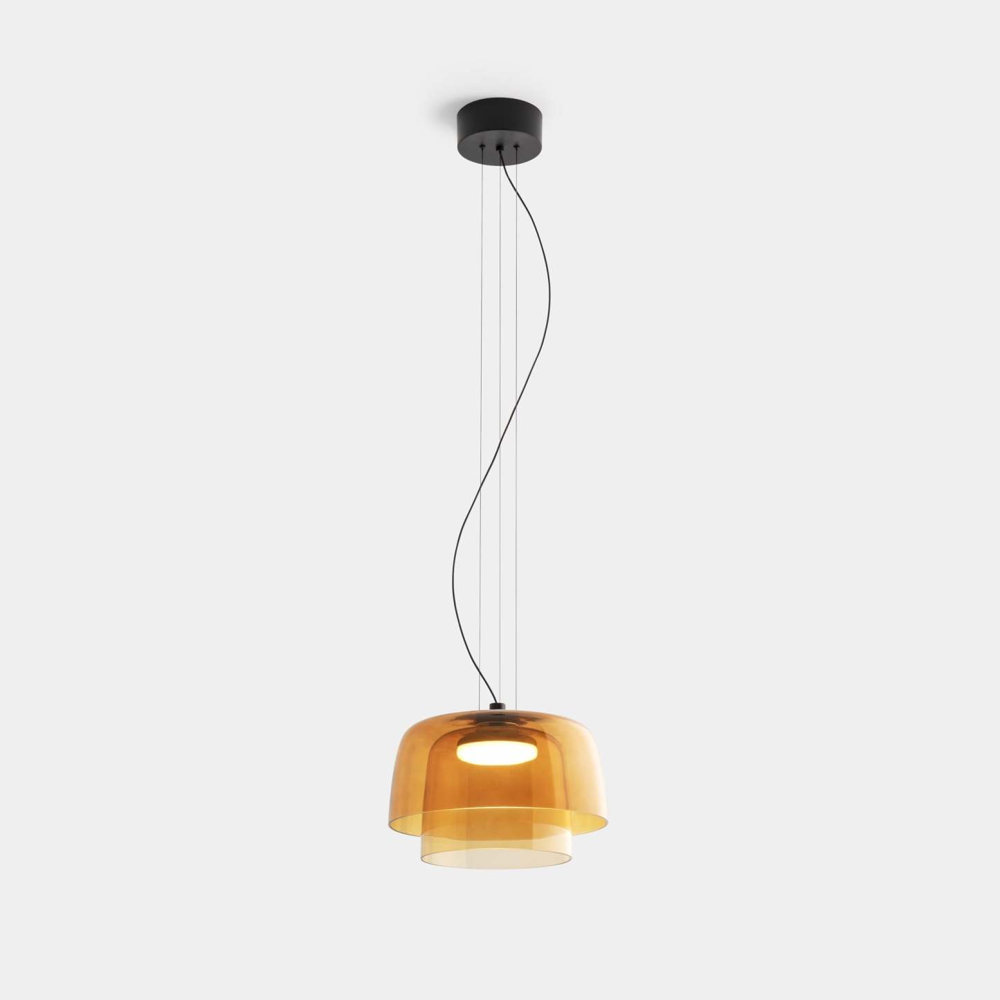 Morandi modern orange glass pendant light, interior lighting