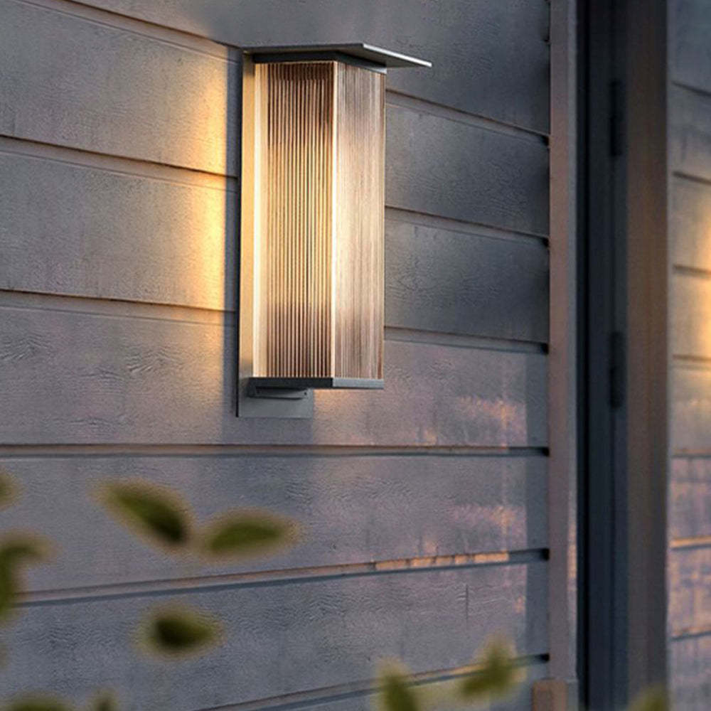 Orr Modern Rectangular Metal Outdoor Wall Lamp