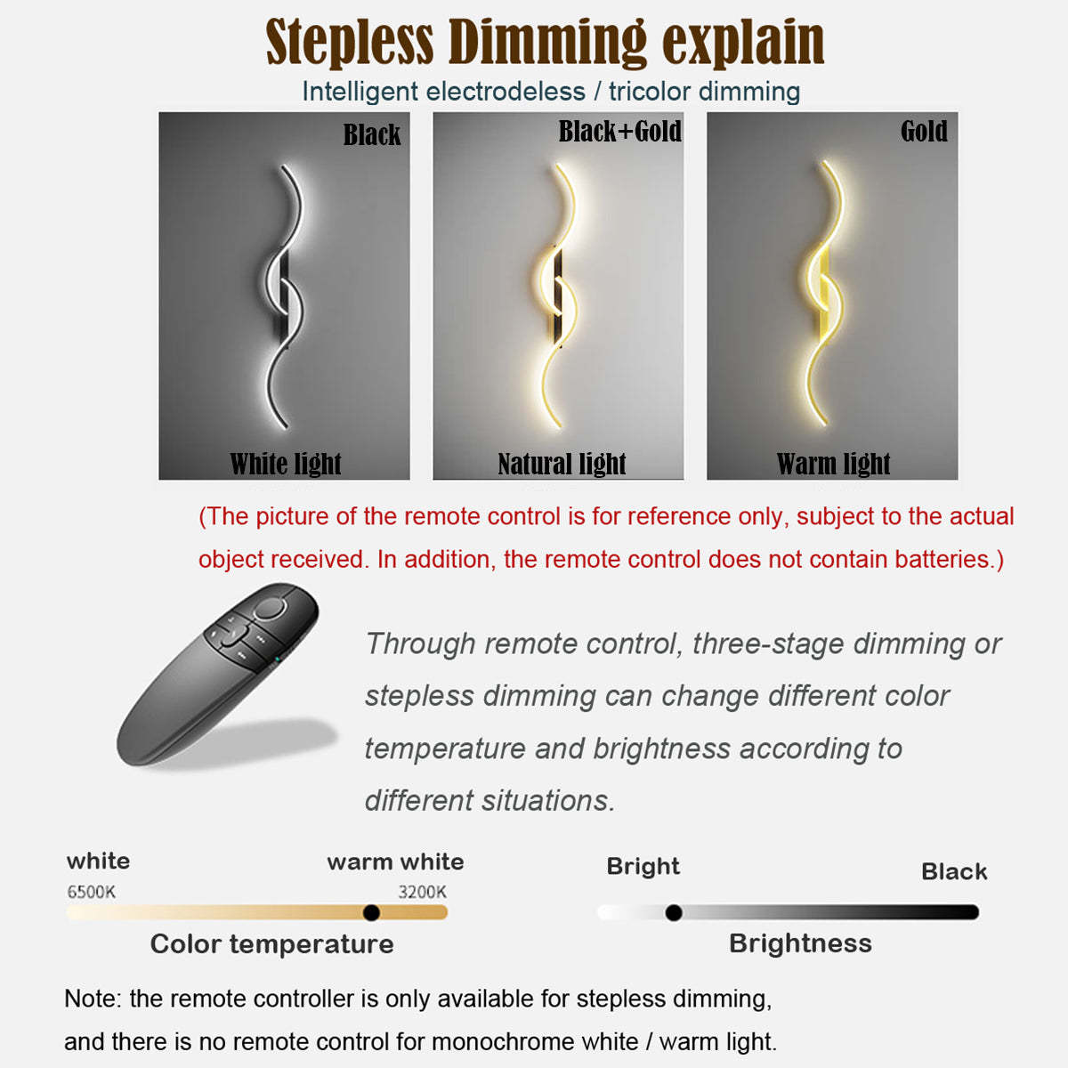 Louise Wave Wall Lamp Dimming Options