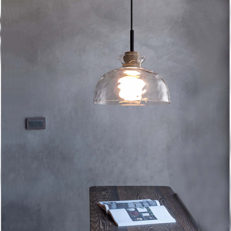 Bowl-shaped Levy glass pendant light for dining room lighting