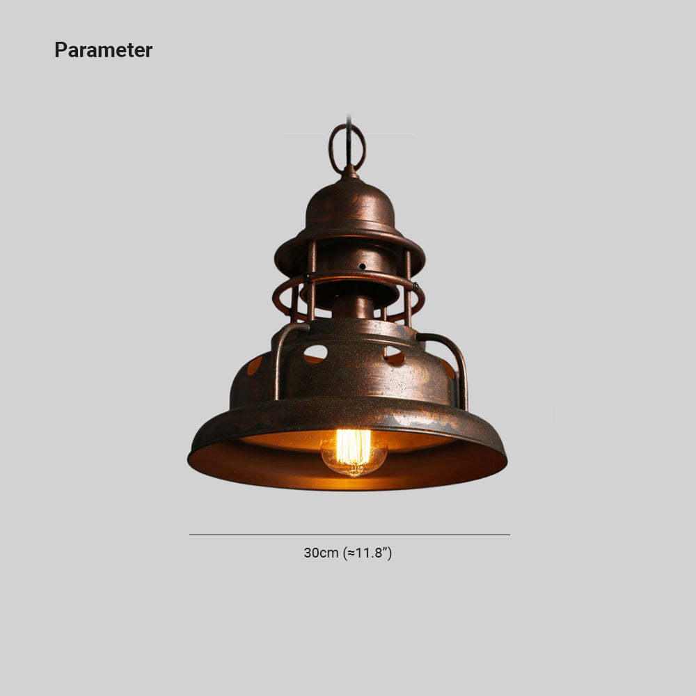 Alessio brass pendant light, vintage industrial style