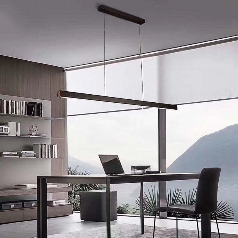 Black Edge Pendant Light over desk - Las Sola Lighting