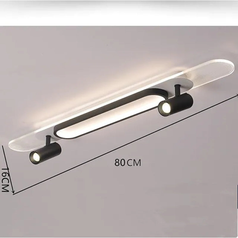 Haney Modern Rectangular LED Metal Acrylic Ceiling Light