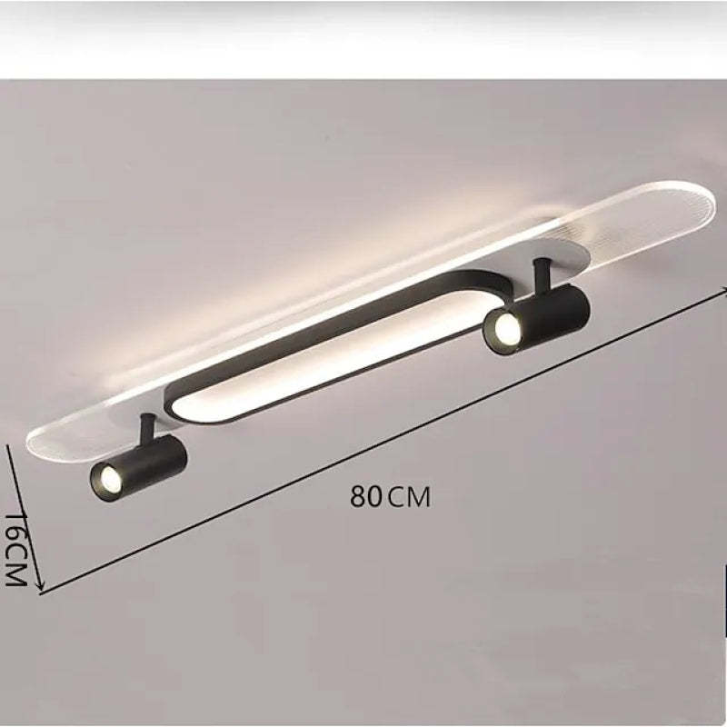 Haney Modern Rectangular LED Metal Acrylic Ceiling Light