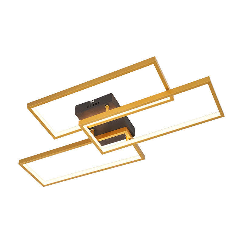 Bouvet Gold Rectangular LED Ceiling Light