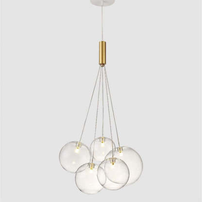 Valentina Glass Globe Pendant Light, 5-Head, Modern Design