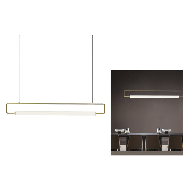 Edge Modern Minimalist rectangular Metal  Pendant Light