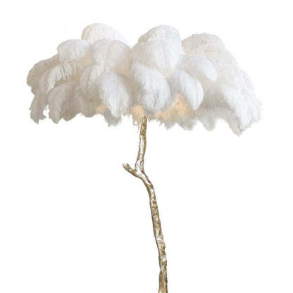 O'Moore Nordic Luxury Unique Ostrich Feather Floor Lamp/Table Lamp
