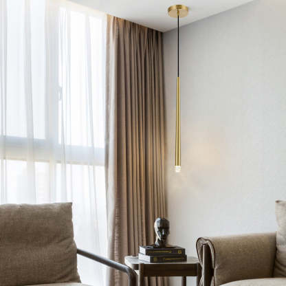 Modern gold pendant light. Carr metal lighting fixture.