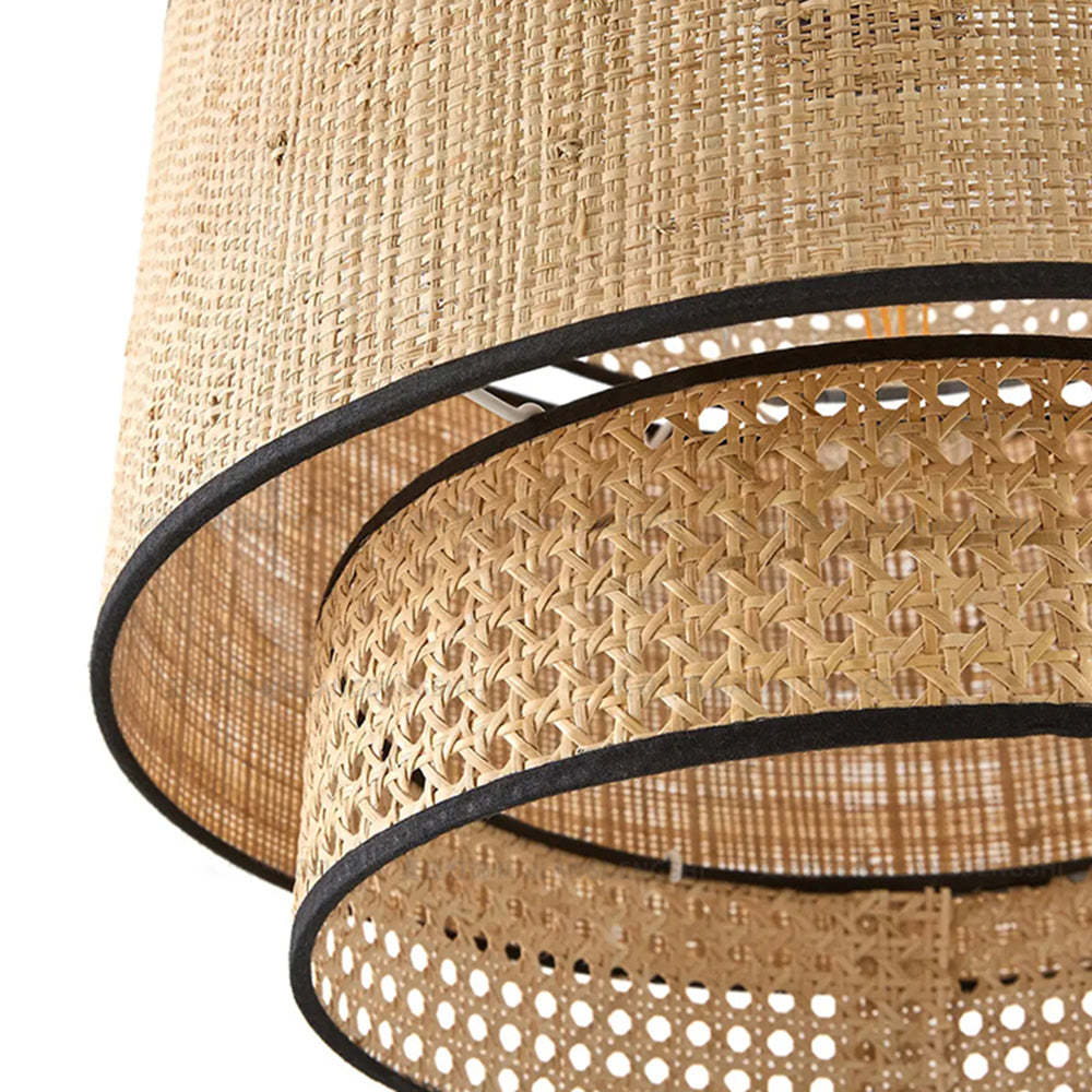 Ritta Japanese Rattan Pendant Light, detail of the weave