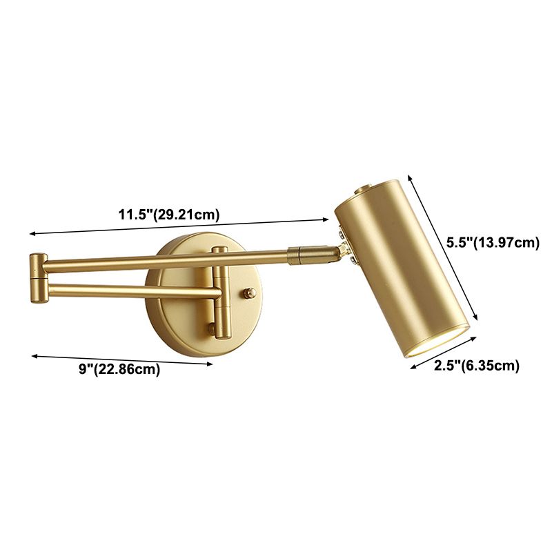 Brady gold adjustable wall lamp dimensions