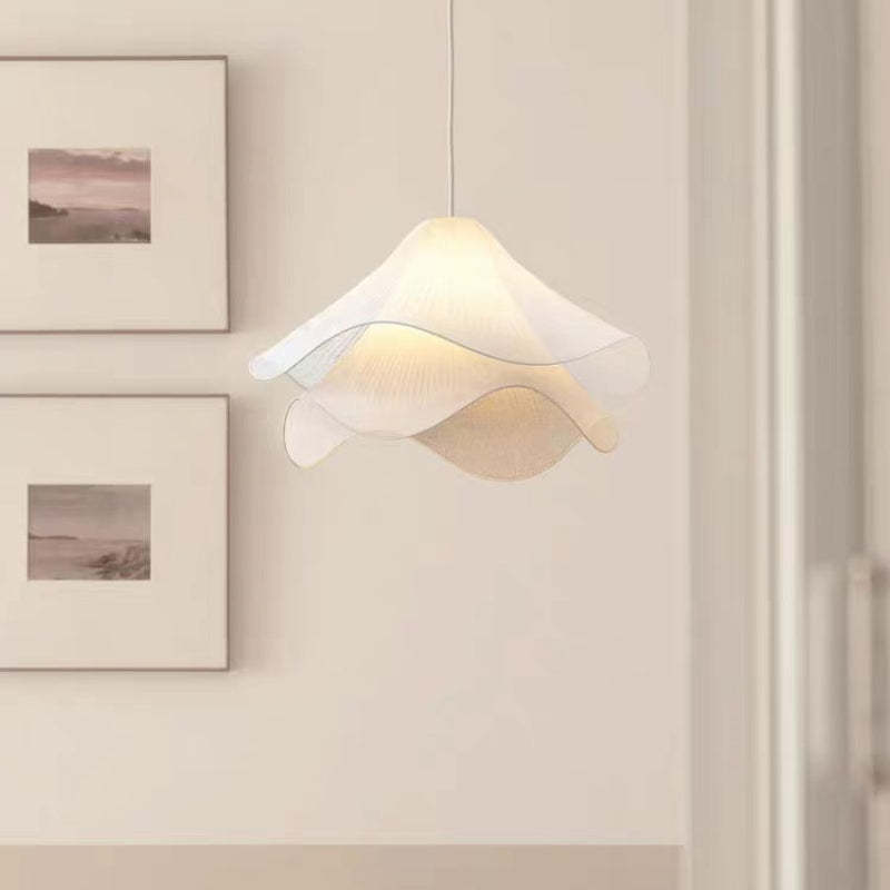 Modern Art Deco Bloom Flower White Pendant Light Bedroom | Las Sola