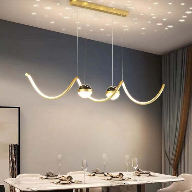 Madina Nordic Pendant Light with starry ceiling effect in dining room
