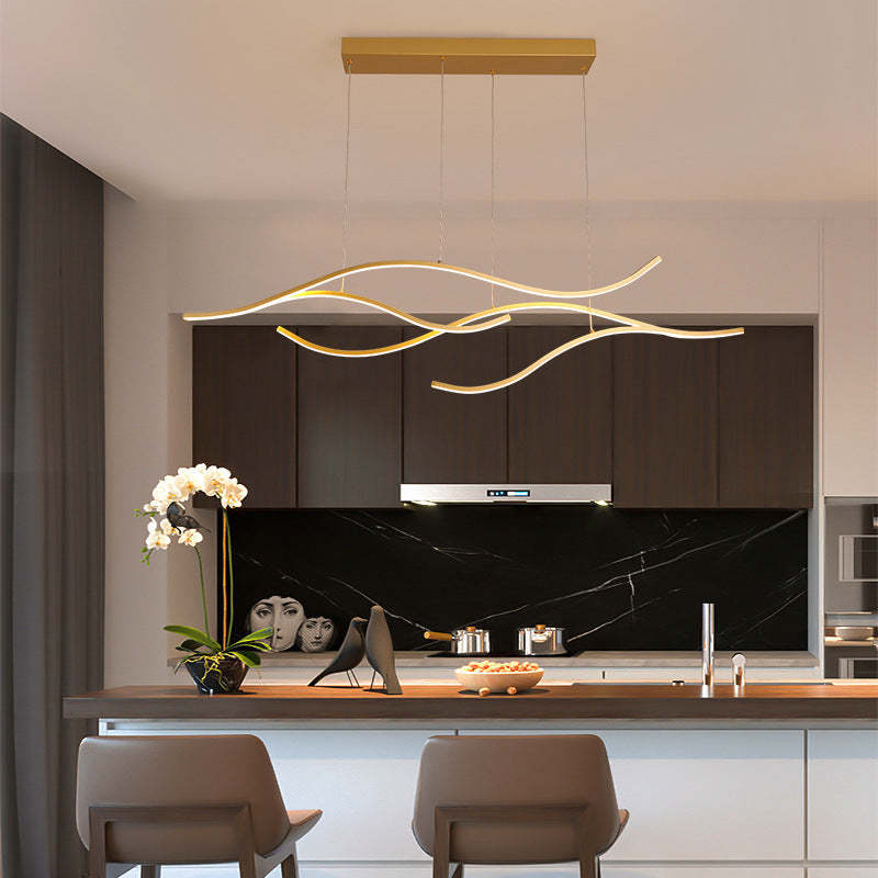 Metal Louise Pendant Light in modern kitchen.