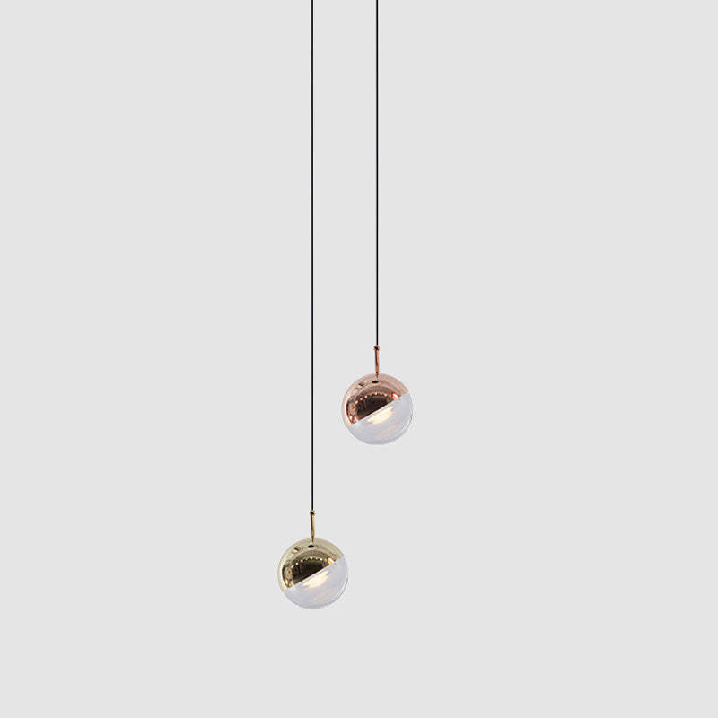 Valentina Modern Ball Pendant Lights - Gold and Rose Gold Finishes