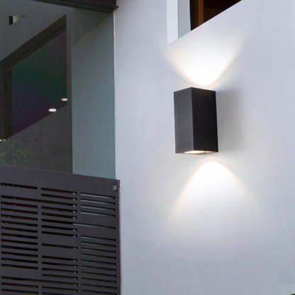 Orr minimalist metal square outdoor wall lamp lighting