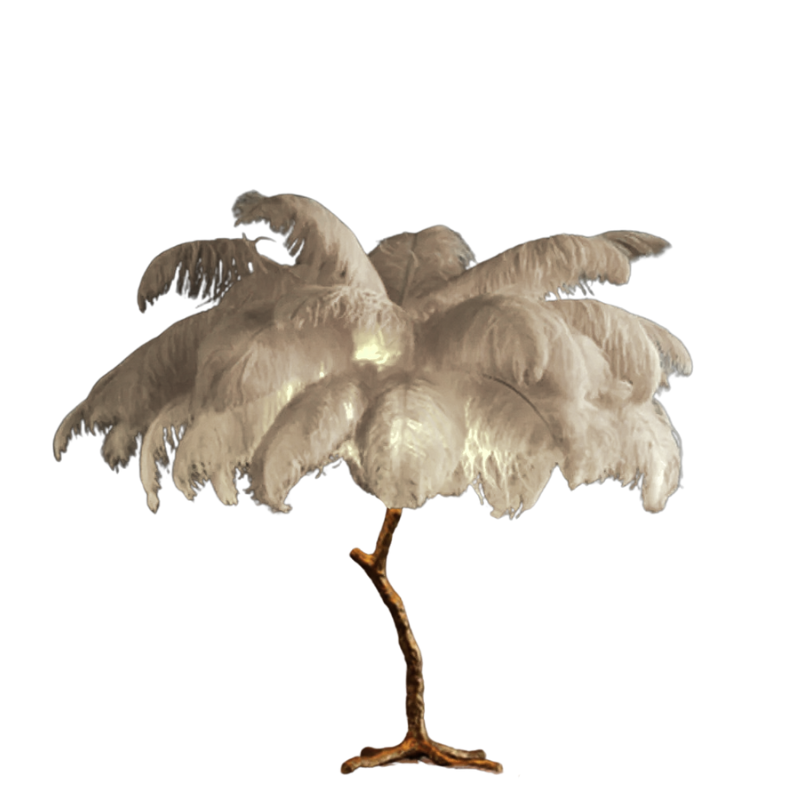 O'Moore Nordic Luxury Unique Ostrich Feather Floor Lamp/Table Lamp